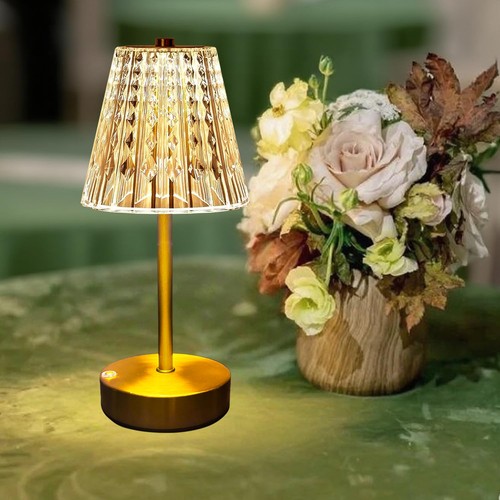 Gold cordless table lamp - cordless,