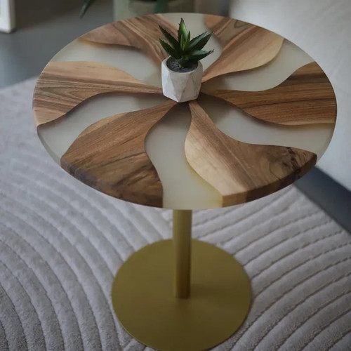 Small round end tables - ,, wood