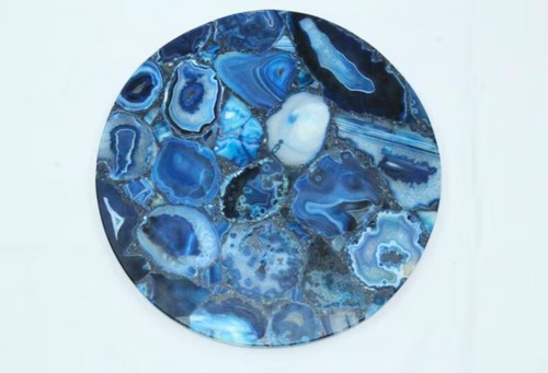 Blue agate table coffee - agate, table,